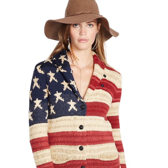 Denim & Supply Ralph Lauren Sweaters - Denim and Supply Ralph-Lauren-American-Flag-Cardi